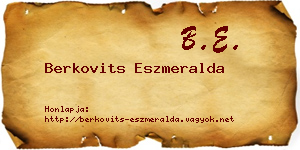 Berkovits Eszmeralda névjegykártya
